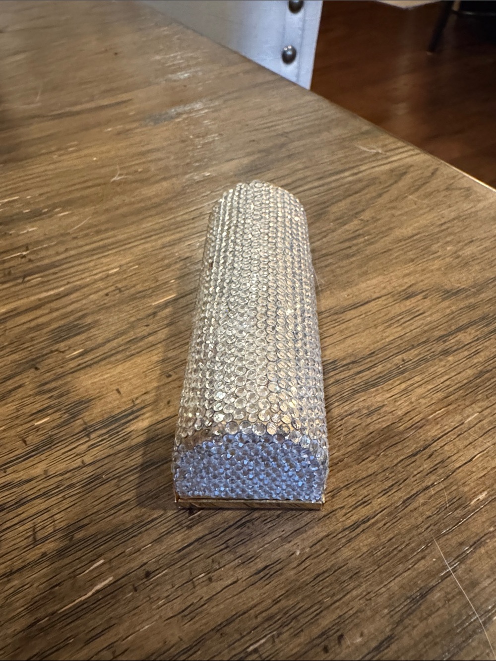 Judith Leiber Crystal Embellished Gold lipstick holder - Picture 6 of 10
